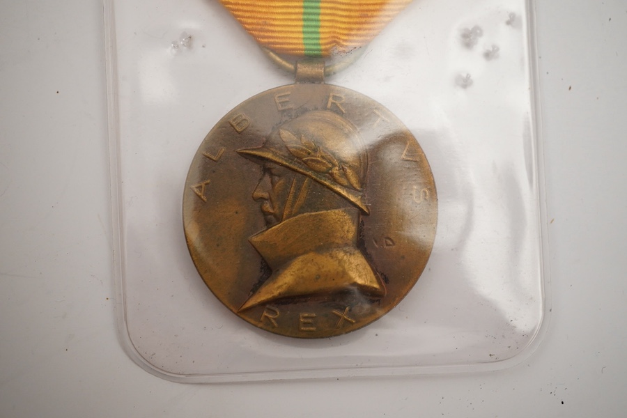 A collection of medal related items, etc., including